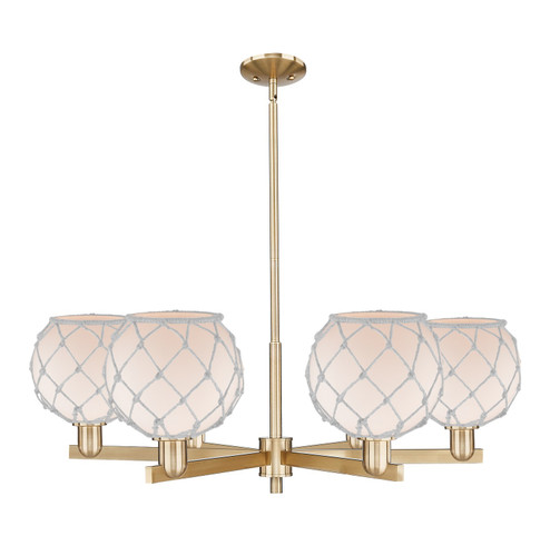 Arcadia Six Light Chandelier in Champagne Bronze (405|716-6CR-CB-G121-8RW)