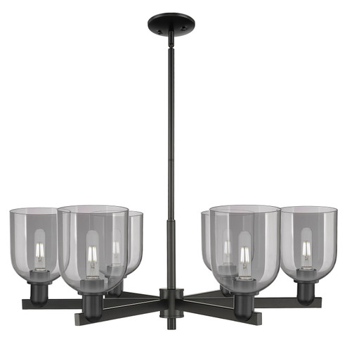 Arcadia Six Light Chandelier in Matte Black (405|716-6CR-BK-G558-6SM)