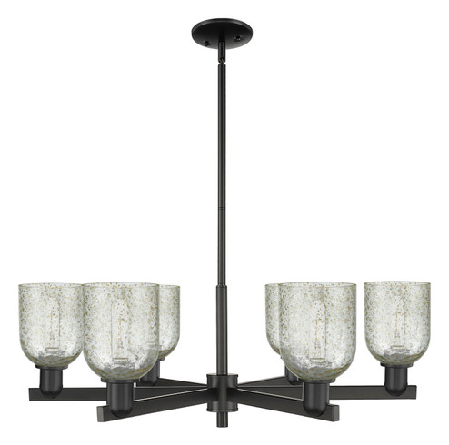 Arcadia Six Light Chandelier in Matte Black (405|716-6CR-BK-G259)