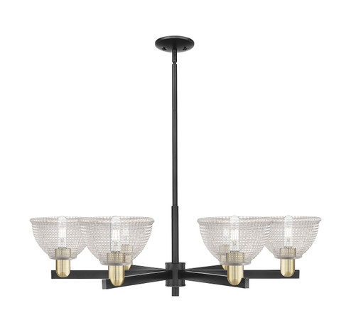 Arcadia Six Light Chandelier in Black Antique Brass (405|716-6CR-BAB-G422)