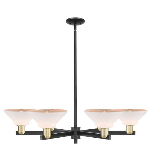 Arcadia Six Light Chandelier in Black Antique Brass (405|716-6CR-BAB-G131)