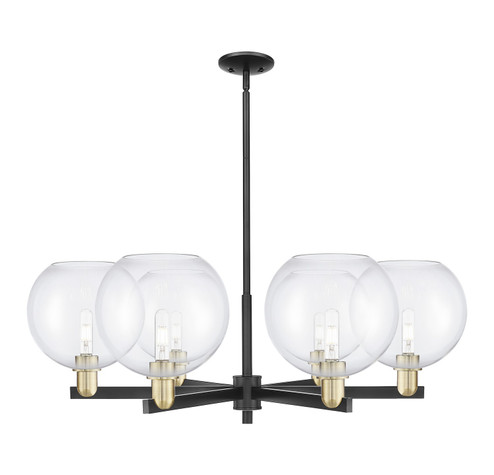 Arcadia Six Light Chandelier in Black Antique Brass (405|716-6CR-BAB-G122-10)