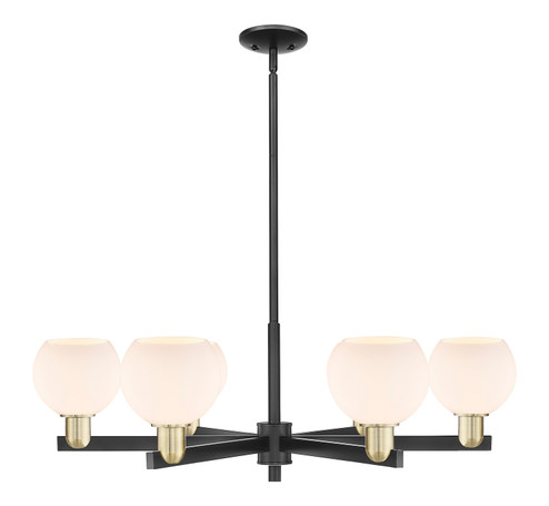 Arcadia Six Light Chandelier in Black Antique Brass (405|716-6CR-BAB-G121-6)
