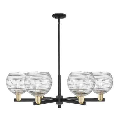 Arcadia Six Light Chandelier in Black Antique Brass (405|716-6CR-BAB-G1213-8CL)