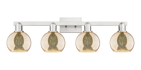Arcadia Four Light Bath Vanity in Brushed Satin Nickel (405|716-4W-SN-G128-6)