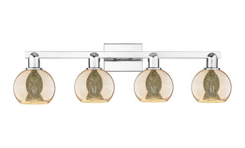 Arcadia Four Light Bath Vanity in Polished Chrome (405|716-4W-PC-G128-6)