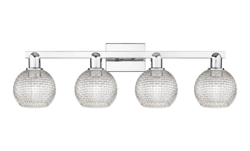 Arcadia Four Light Bath Vanity in Polished Chrome (405|716-4W-PC-G122C-6CL)