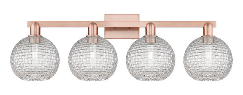 Arcadia Four Light Bath Vanity in Antique Copper (405|716-4W-AC-G122C-8CL)