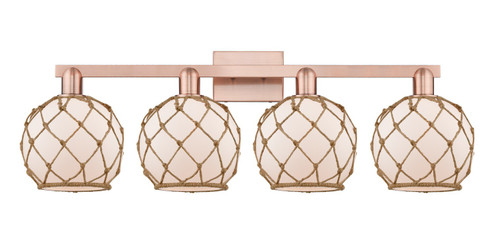 Arcadia Four Light Bath Vanity in Antique Copper (405|716-4W-AC-G121-8RB)