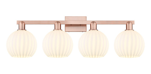 Arcadia Four Light Bath Vanity in Antique Copper (405|716-4W-AC-G1217-8WV)