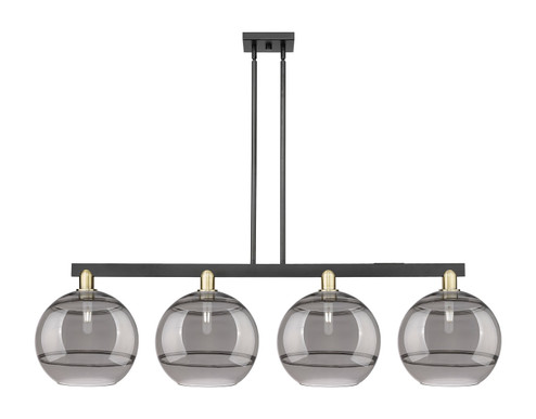 Arcadia Four Light Island Pendant in Black Antique Brass (405|716-4I-BAB-G556-12SM)