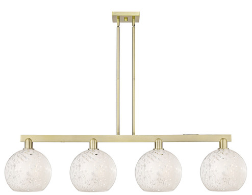 Arcadia Four Light Island Pendant in Antique Brass (405|716-4I-AB-G1216-8WM)