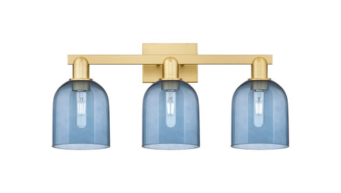 Arcadia Three Light Bath Vanity in Satin Gold (405|716-3W-SG-G558-6BL)