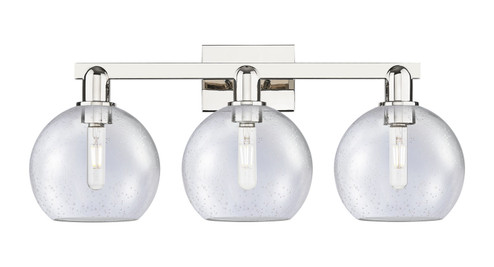 Arcadia Three Light Bath Vanity in Polished Nickel (405|716-3W-PN-G124-8)