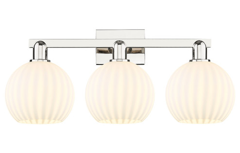 Arcadia Three Light Bath Vanity in Polished Nickel (405|716-3W-PN-G1217-8WV)