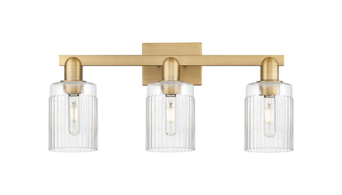 Arcadia Three Light Bath Vanity in Brushed Brass (405|716-3W-BB-G342)