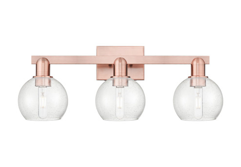 Arcadia Three Light Bath Vanity in Antique Copper (405|716-3W-AC-G124-6)