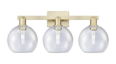 Arcadia Three Light Bath Vanity in Antique Brass (405|716-3W-AB-G124-8)