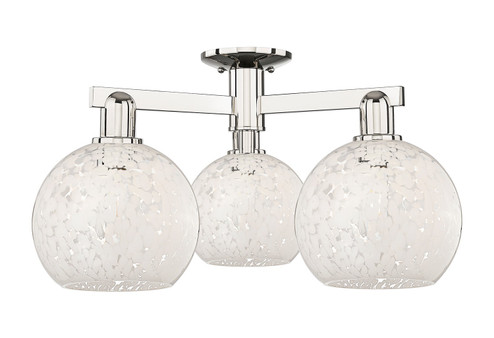 Arcadia Three Light Semi-Flush Mount in Polished Nickel (405|716-3F-PN-G1216-8WM)