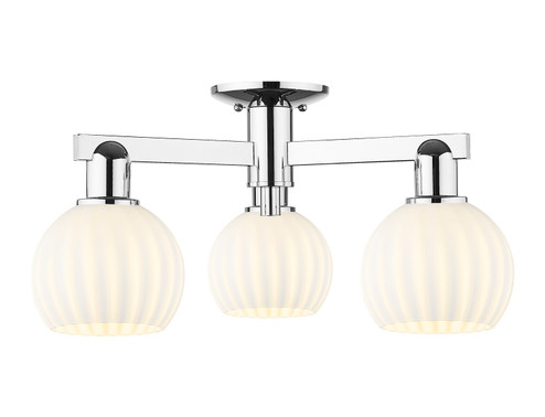 Arcadia Three Light Semi-Flush Mount in Polished Chrome (405|716-3F-PC-G1217-6WV)