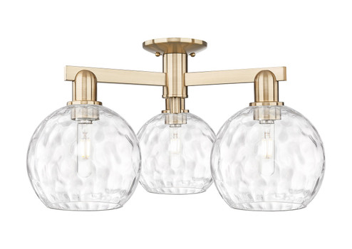 Arcadia Three Light Semi-Flush Mount in Champagne Bronze (405|716-3F-CB-G1215-8)