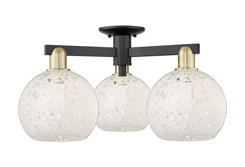 Arcadia Three Light Semi-Flush Mount in Black Antique Brass (405|716-3F-BAB-G1216-8WM)