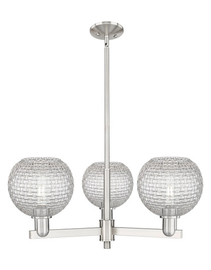 Arcadia Three Light Pendant in Satin Nickel (405|716-3CR-SN-G122C-8CL)
