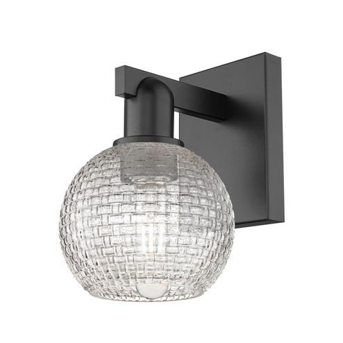 Arcadia One Light Wall Sconce in Matte Black (405|716-1W-BK-G122C-6CL)