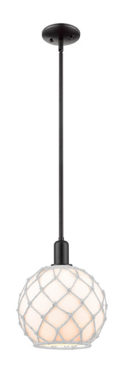 Arcadia One Light Mini Pendant in Matte Black (405|716-1S-BK-G121-10RW)