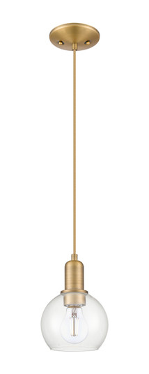 Arcadia One Light Mini Pendant in Brushed Brass (405|716-1P-BB-G122-6)