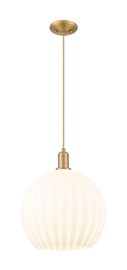 Arcadia One Light Mini Pendant in Brushed Brass (405|716-1P-BB-G1217-14WV)