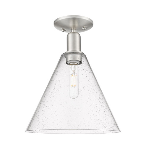 Arcadia One Light Semi-Flush Mount in Brushed Satin Nickel (405|716-1C-SN-GBC-124)