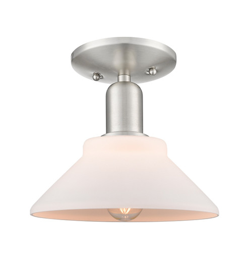 Arcadia One Light Semi-Flush Mount in Brushed Satin Nickel (405|716-1C-SN-G131)