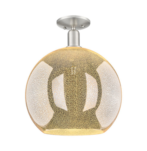 Arcadia One Light Semi-Flush Mount in Brushed Satin Nickel (405|716-1C-SN-G128-14)