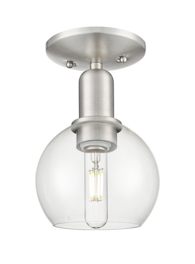 Arcadia One Light Semi-Flush Mount in Brushed Satin Nickel (405|716-1C-SN-G122-6)