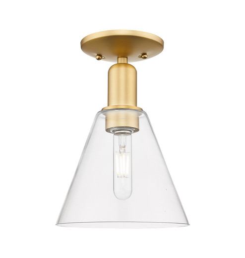 Arcadia One Light Semi-Flush Mount in Satin Gold (405|716-1C-SG-GBC-82)
