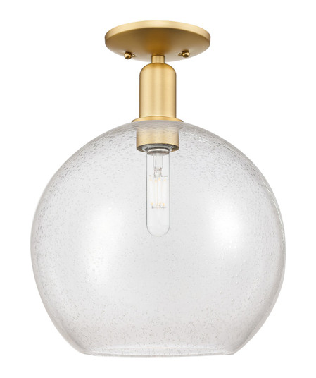 Arcadia One Light Semi-Flush Mount in Satin Gold (405|716-1C-SG-G124-12)