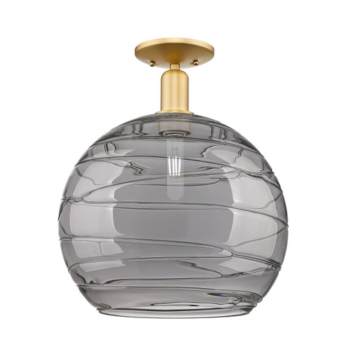 Arcadia One Light Semi-Flush Mount in Satin Gold (405|716-1C-SG-G1213-14SM)