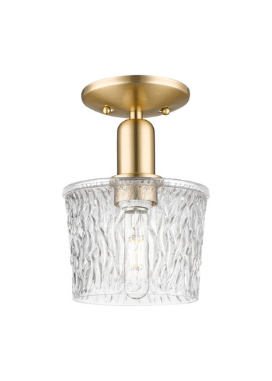 Arcadia One Light Semi-Flush Mount in Champagne Bronze (405|716-1C-CB-G402)