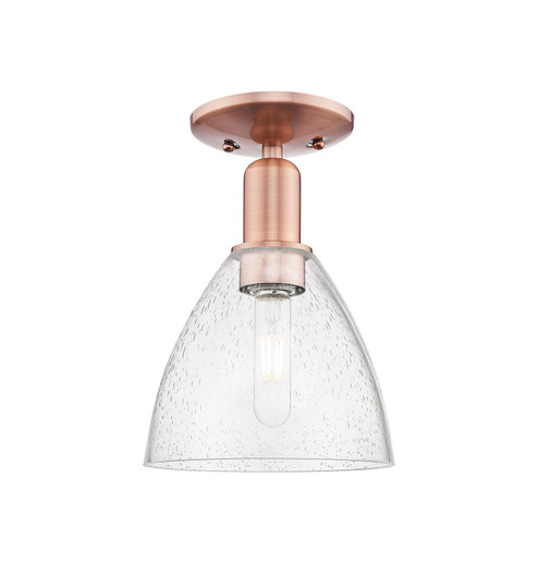 Arcadia One Light Semi-Flush Mount in Antique Copper (405|716-1C-AC-GBD-754)