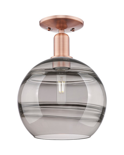 Arcadia One Light Semi-Flush Mount in Antique Copper (405|716-1C-AC-G556-10SM)