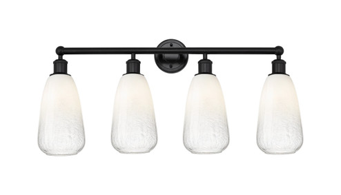 Edison Four Light Bath Vanity in Matte Black (405|616-4W-BK-G480-6OP)