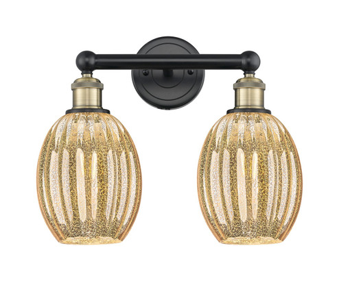 Edison Two Light Bath Vanity in Black Antique Brass (405|616-2W-BAB-G459-6ME)