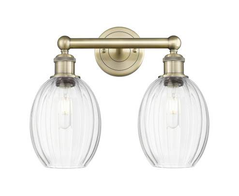 Edison Two Light Bath Vanity in Antique Brass (405|616-2W-AB-G459-6CL)