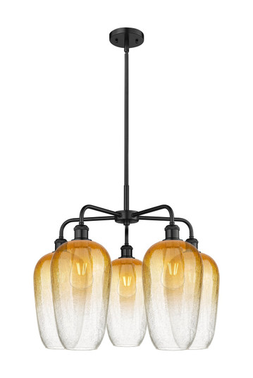 Ballston Five Light Chandelier in Matte Black (405|516-5CR-BK-G484-7AM)