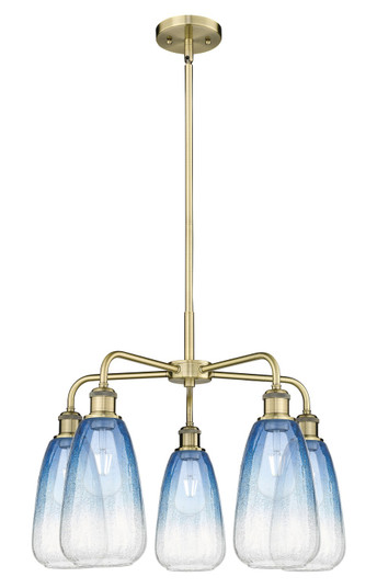 Ballston Five Light Chandelier in Antique Brass (405|516-5CR-AB-G480-6SB)