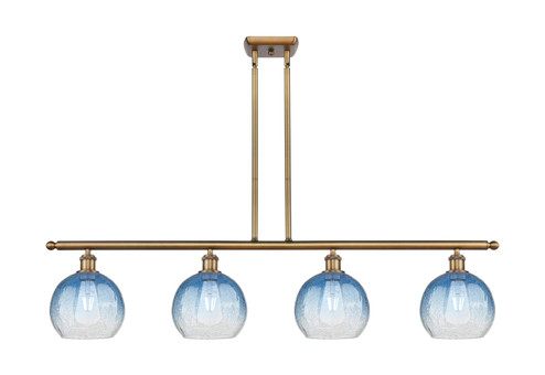 Ballston Four Light Island Pendant in Brushed Brass (405|516-4I-BB-G483-8SB)