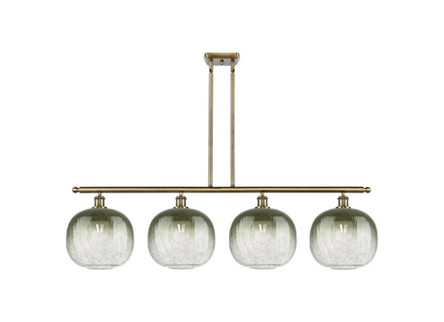 Ballston Four Light Island Pendant in Antique Brass (405|516-4I-AB-G481-10SL)