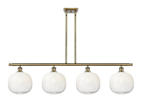 Ballston Four Light Island Pendant in Antique Brass (405|516-4I-AB-G481-10OP)