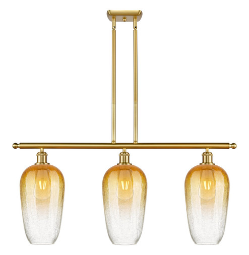 Ballston Three Light Island Pendant in Satin Gold (405|516-3I-SG-G484-7AM)